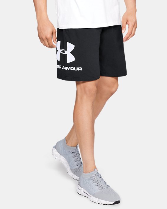 Men's UA Sportstyle Cotton Graphic Shorts in Black image number 0